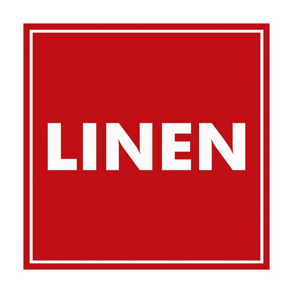 Square Linen Sign (Red) - Large