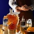 thumbnail image 5 of Merryso High Borosilicate Glass Dragon-Shaped Whiskey Bottle with Spout - Leak-Proof Cap, Textured Scales, Clear Decorative Liquor Decanter for Home Bar & Gifts, 5 of 6