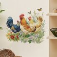 thumbnail image 1 of Adhesivos de pared con forma de gallo de granja, pollos coloridos, 40 x 50 cm, 1 of 4