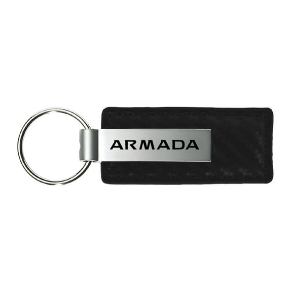 Nissan Armada Carbon Fiber Leather Key Chain (Black)