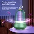 thumbnail image 2 of Cateissary Descarga eléctrica Lámpara de plagas LED Mosca Antideslizante Control de atracción Luz verde Repelente de insectos y plagas Verde, 2 of 6