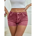 thumbnail image 7 of Yubnlvae Women's Vintage High Waist Jeans Shorts Retro High Waisted Denim Shorts - Rolled Hem Distressed Summer Shorts - Casual Streetwear Shorts (S-XXL) (Purple | XL), 7 of 7