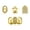 Gold, variant on 4PCS Gold & Silver Teeth Grillz Set, Iced-Out Design with Cubic Zirconia, Removable Party Rapper Grillz for Hip Hop, Halloween, Music Festival