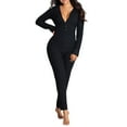 thumbnail image 4 of SUNSIOM Pyjama de Noël Imprimé à Manches Longues et Col en V pour Femmes, 4 of 9