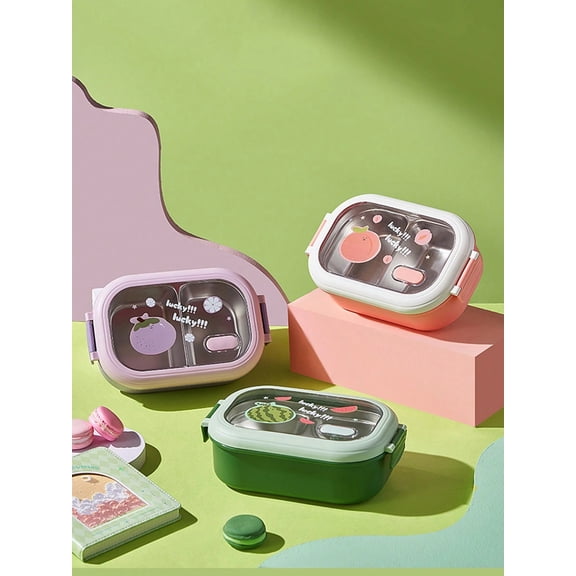 1pc Stainless Steel Liner Lunch Box For Work With Thermal Insulation ,Kitchen,Christmas Gift