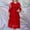 Red, variant on Oplxuo Women's Floral Lace Wedding Guest Dress, Elegant 3/4 Sleeve Plus Size Midi Formal Cocktail Party Dresses