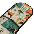 thumbnail image 4 of Yayeee Double Oven Mitt Kitchen Heat Resistant Baking 35" x7" Quilted Glove, Black Cats Reading, 4 of 6