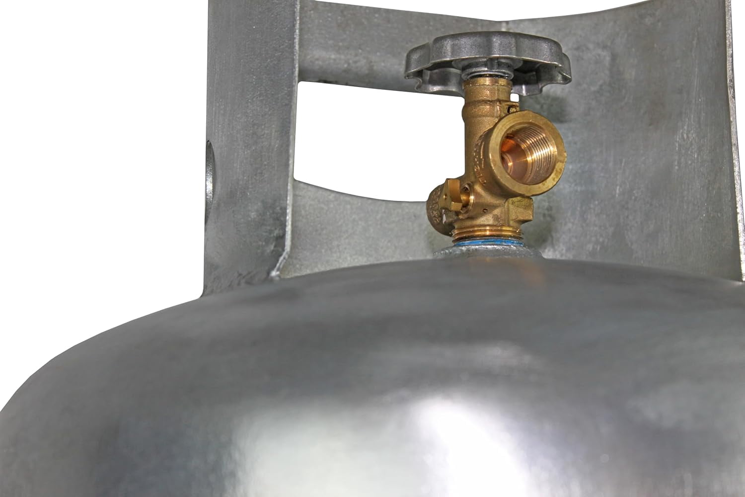 Flame King 100 lb Capacity Galvanized Steel Propane Tank with POL Valve, Rust and Corrosion-Free