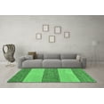 thumbnail image 3 of Ahgly Company Indoor Round Abstract Emerald Green Modern Area Rugs, 6' Round, 3 of 4