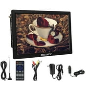 Milanix 14.1" Portable Widescreen LED HDTV with HDMI, VGA, MMC, FM, USB/SD Card Slot, Built in Digital Tuner, AV Inputs, and Remote Control