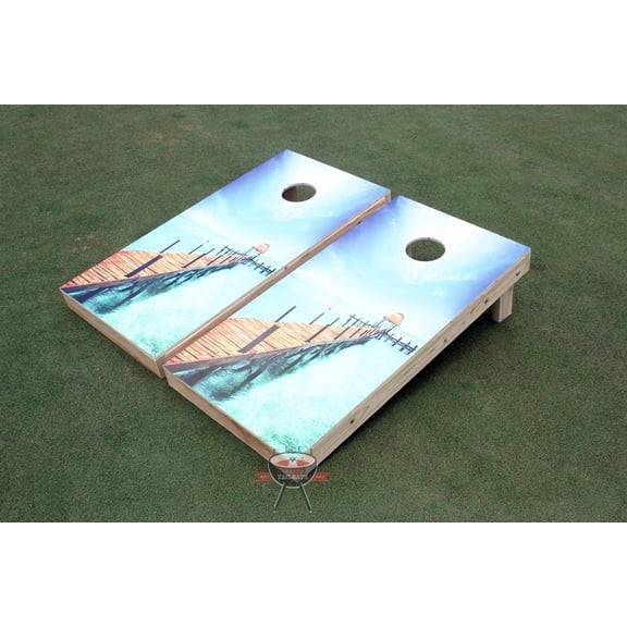 Long Dock Themed Cornhole Board set