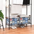 thumbnail image 3 of Yayeee Foldable Storage Basket for Shelves with Handles Set of 2 Waterproof Cloth Bins, Black Cats and Hearts, 3 of 7