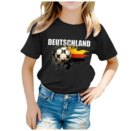 

Children Flag Of Germany Print Short Sleeve Round Neck T Shirt Floral Fashion Trend Bottoming Shirt Undershirt Long Sleeve Girls Glitter Top Girls Long Sleeve Shirt 2t Girl Girls T Shirts Mamas Girl