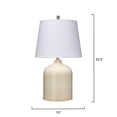 thumbnail image 4 of Maklaine Modern Ceramic & Metal Table Lamp in Tan/White Finish, 4 of 4
