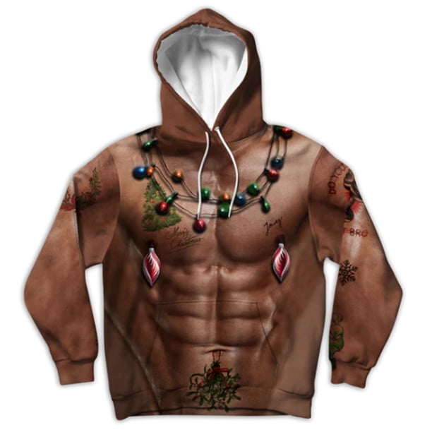 WILLBEST Sudaderas Hombre Sudadera con Capucha Estampada Divertida para Hombre XXGrande