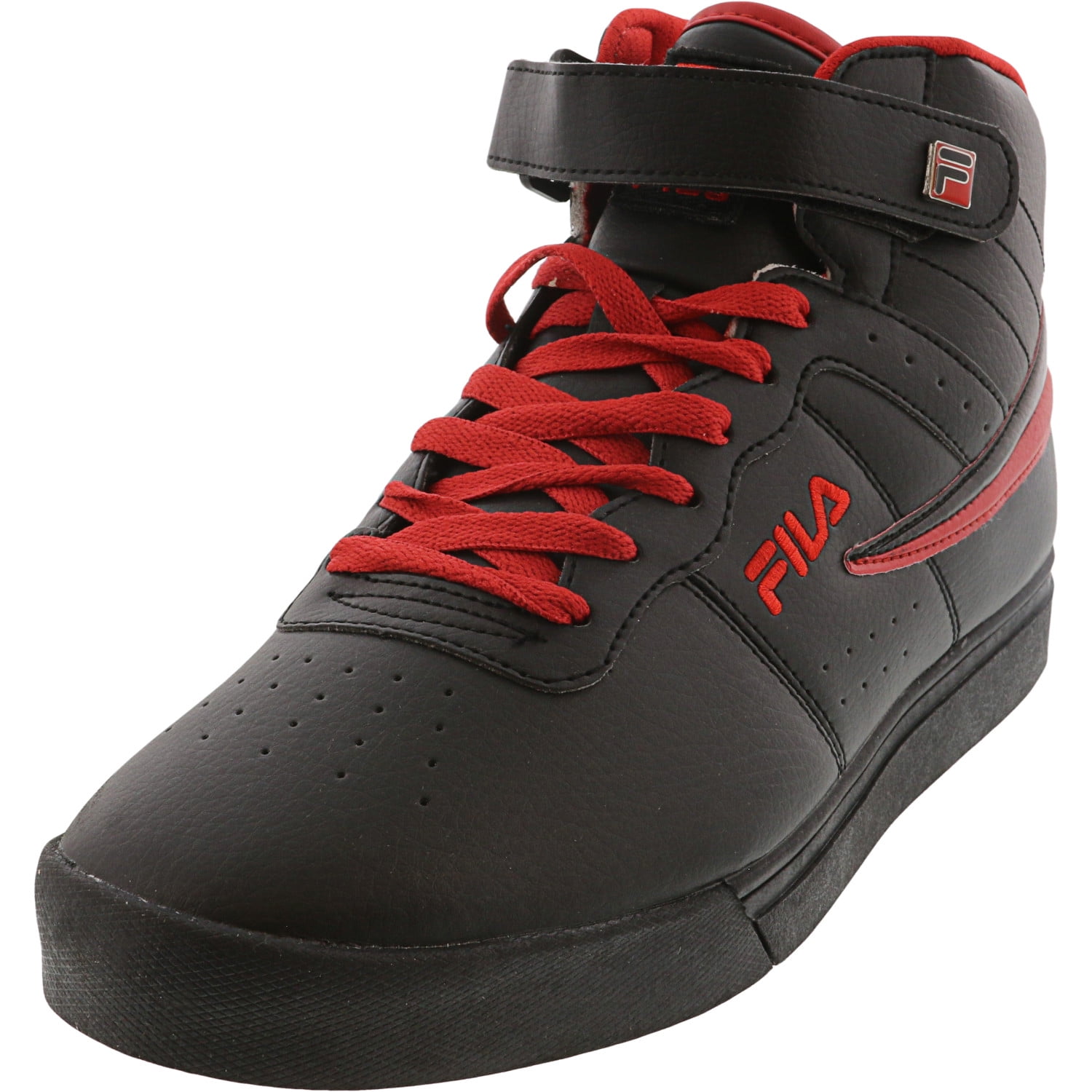 Red Mid-Top Leather Sneaker 