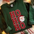 thumbnail image 2 of Ho Ho Ho Santa Sweatshirt, Festive Embroidered Christmas Pullover Adults, chenille sweatshirt, discounted christmas sweatshirt, ugly xmas, 2 of 5