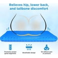 thumbnail image 6 of Gel Seat Cushion with Breathable Honeycomb Design for Back Pain Relief, Cooling Office Chair Pad, 6 of 6