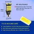 thumbnail image 2 of 4PCS Super Bright 921 T15 912 W16W LED Reverse Lights, Error Free 904 Led 921 Bulbs 45SMD-4014 Chipsets, 912 921 906 LED Car Bulbs For Car Truck Backup Reverse Lights, 1500 Lumens 6500K White, 2 of 13
