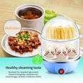Tepsmf Multifunctional Eggs Cooker Double Layer Eggs Boiler for Hard