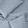 thumbnail image 5 of ROYALE LINENS 300 Thread Count 100% Long Staple Combed Cotton Sheet Set -4 Piece Full Bed Sheet 1 Fitted Sheet, 1 Flat Sheet, 2 Pillow Case -Breathable Cool & Crisp Percale Sheet Set (Full,Lake Blue), 5 of 10