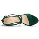 thumbnail image 4 of Sandalias de Tacón Medio Cruzado Allegra K Punta Abierta Verde 38.5, 4 of 7