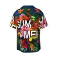thumbnail image 2 of JUNZAN Mens Casual Button Down Shirts Short Sleeve Summer Birds and Flowers Print Shirt-Small, 2 of 7