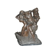 Lovers replica by Rodin Bronze Statue -  Size: 28"L x 18"W x 32"H.