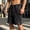 Black, variant on Mens Baggy Jean Shorts with Pockets Drawstring Mid Waist Straight Leg Short Denim Jorts Elastic Waist Denim Solid Casual Outfits Black XL