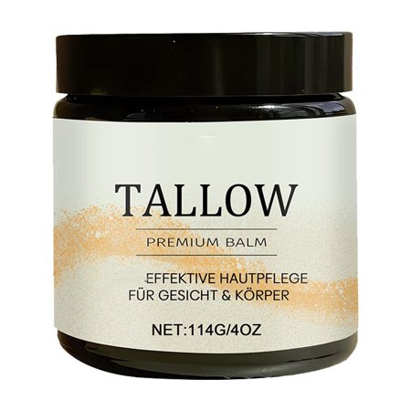 BKBP Handmade Tallow Honey Moisturizer 100% Grass-Fed Tallow + Raw Wild Honey Whole Body & Face Moisturizer Whipped & Unscented Balm for Sensititve Dry Skin, Babies, Eczema, Psoriasis, Rosacea