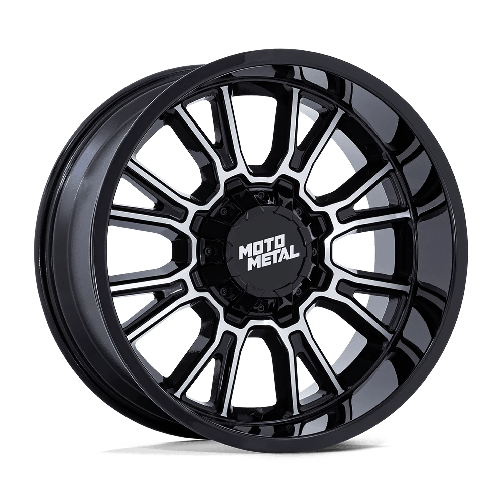 Moto Metal MO810 LEGACY 20X9 8X180 +01 GLOSS BLK MACHINED Wheel Rim