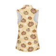 thumbnail image 2 of Whosucclay Pumpkin and Daisy Pattern Womens Sleeveless Shirt Workout Tank Tops for Ladies, Quarter Zip Stretch for Travel Outdoor Athletic, 2 of 8
