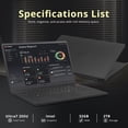 thumbnail image 3 of LG Gram 15.6" FHD Anti-Glare Touch Laptop, Intel Ultra 7 255U, 32GB DDR5, 2TB Storage (1TB SSD+1TB Docking Station), Intel Graphics, Copilot+ PC, Number Pad, HD Webcam, Wi-Fi 6, Win 11, Black, 3 of 9