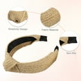 thumbnail image 4 of Unique Bargains 2 Pcs Women' Wide Knotted Headband Khaki Beige 1.97" Wide Classic Casual Style Headband for Women Girl, 4 of 7
