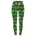 thumbnail image 3 of Rovga Workout Leggings For Women Christmas Printed Pants Leggings Leggings Running Christmas Santa Party Snowman Leggings Relax Fit Daily Wear Green 2Xl, 3 of 3