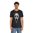 thumbnail image 2 of Halloween Aged Ghostface Mask Short Sleeve T-Shirt - Vintage Horror Icon, 2 of 6