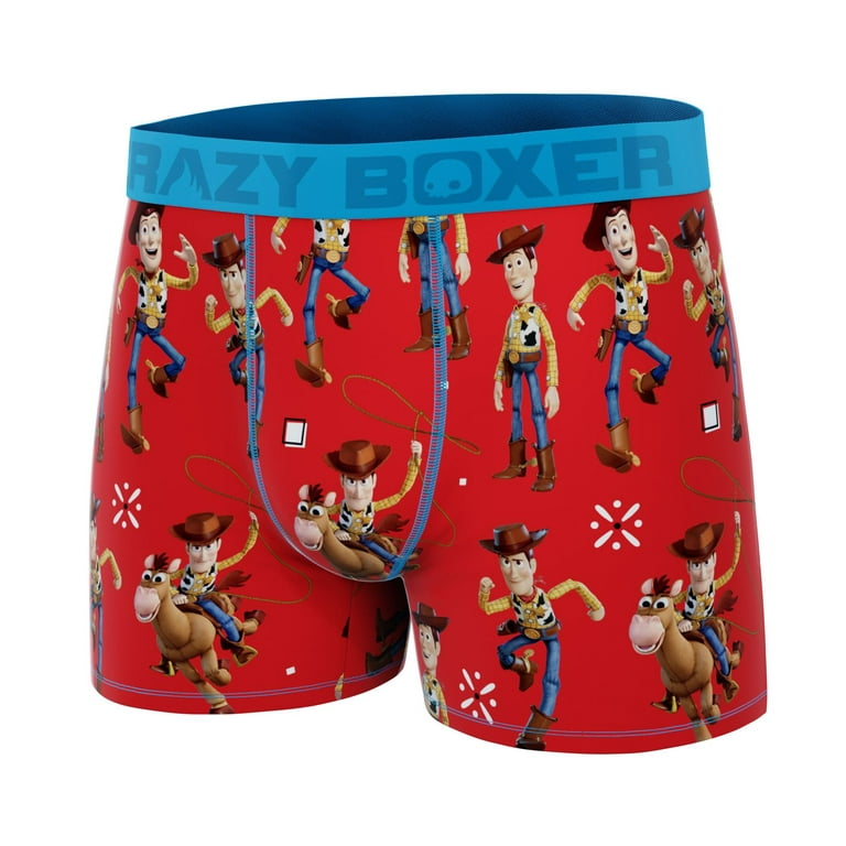 CRAZYBOXER Men's Underwear Toy Story Woody Non-slip waistband Soft Boxer  Brief Distortion-free