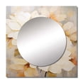thumbnail image 2 of Designart "Effortless Natural Charm" Rhododendron Square Mirror For Wall Decor - Large Beige Square Mirror Printed Wall Decor - Traditional Square Living Room Mirror, 2 of 5