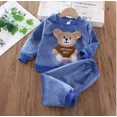 thumbnail image 1 of Autumn Winter Children Clothing Baby Pajamas Set Thick Flannel Fleece Child Sleepwear 2Pcs Sets Warm Home Suits Kids Clothes, 1 of 6