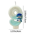 thumbnail image 3 of InsCrazy Candles, Christmas Candles Snowman Number Candle Snowflake Cake Label Children's Birthday Decoration Theme Birthday Cake Cupcake Boy Girl Birthday Supplies Christmas Gifts for Women, 3 of 6