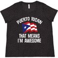 thumbnail image 3 of Inktastic Puerto Rican Awesome Women's Plus Size T-Shirt, 3 of 5