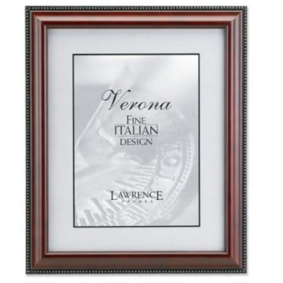 Walnut Wood 5x7 Picture Frame - Gold Bead Design