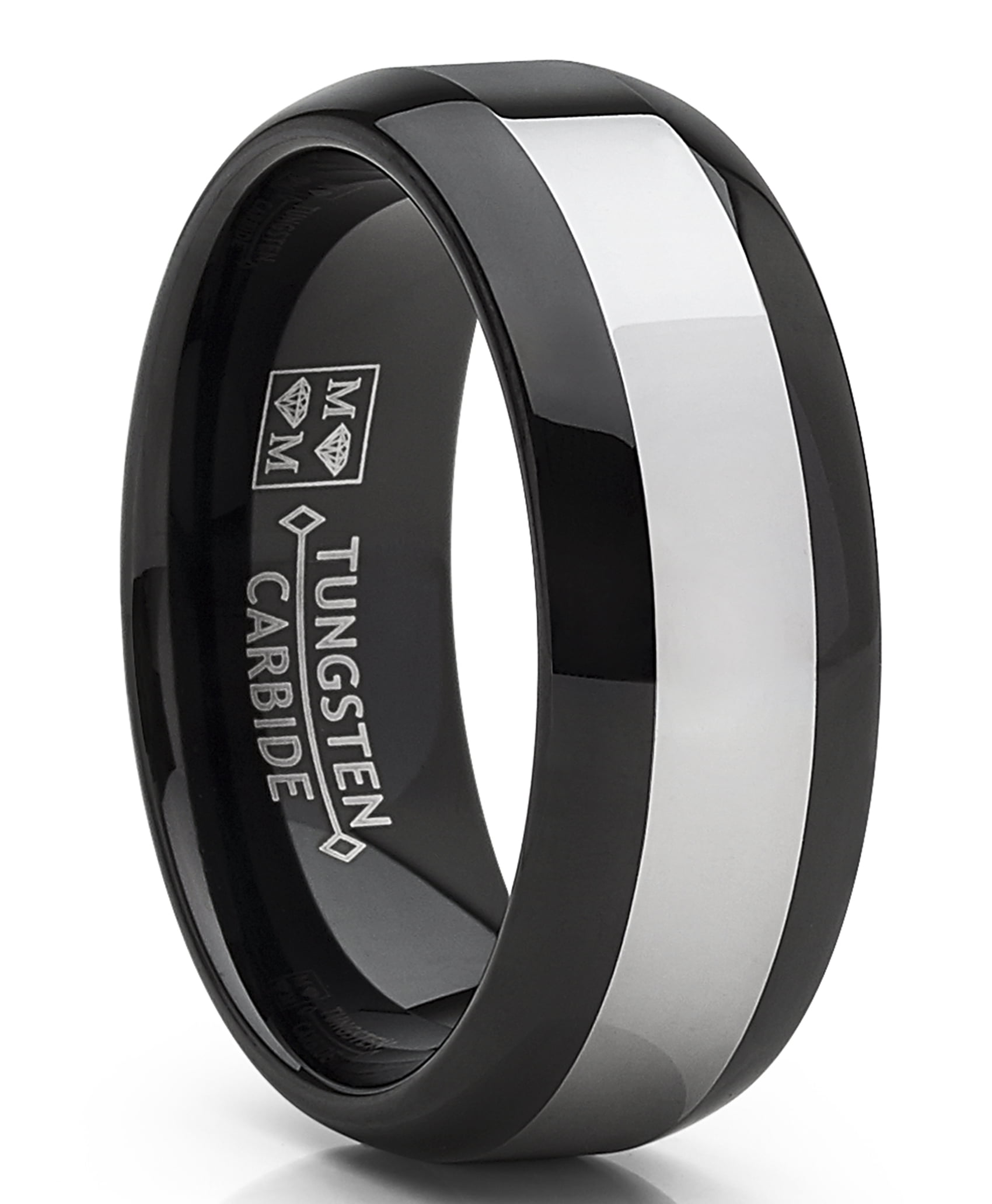 8mm Mens Tungsten Comfort-fit Wedding Band Ring Size 5 to 15