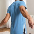thumbnail image 2 of Zmoon Men's Back Shoulder Surgery Shirt Recovery Tearaway Short Sleeve Full Open Side Snap Top, 2 of 9