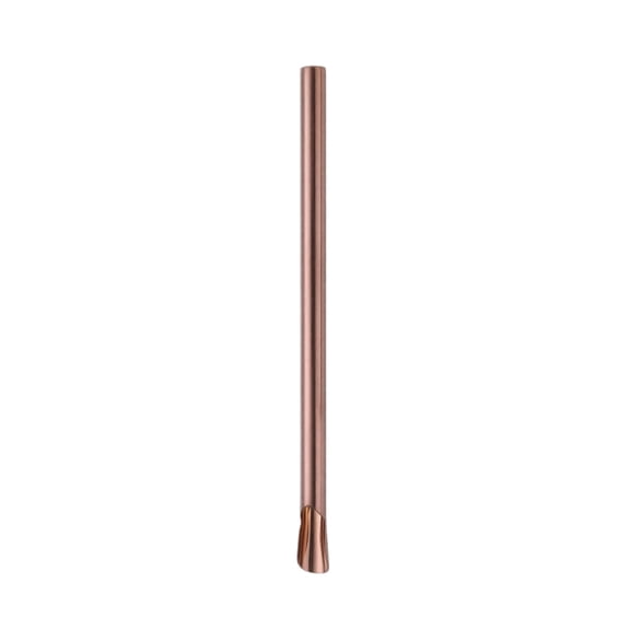 Straw Spoon, 304 Stainless Steel Reusable Boba Tea Straw and Stirrer, Colorful Metal Drinking Straws for Smoothies and Milkshakes, 2-in-1 Design, Rose Gold