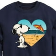 thumbnail image 3 of Peanuts - Summer Edition - Snoopy Hearts the Beach - Toddler & Youth Crewneck Fleece Sweatshirt, 3 of 5