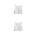 thumbnail image 1 of Qarigey Tank Top Breast Chaleco Camisa Pecho Binder Trans Ropa interior Fortalecer Vendaje Reforzado Corto Mujer Blanco Blanco L 2piezas, 1 of 6