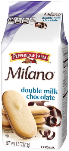 Pepperidge Farm Milano Double Milk Chocolate Cookies, 7.5 oz. Bag ...