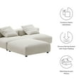 thumbnail image 3 of Solace3-Piece Modular Corduroy Upholstered Sectional Sofa in Almond, 3 of 10