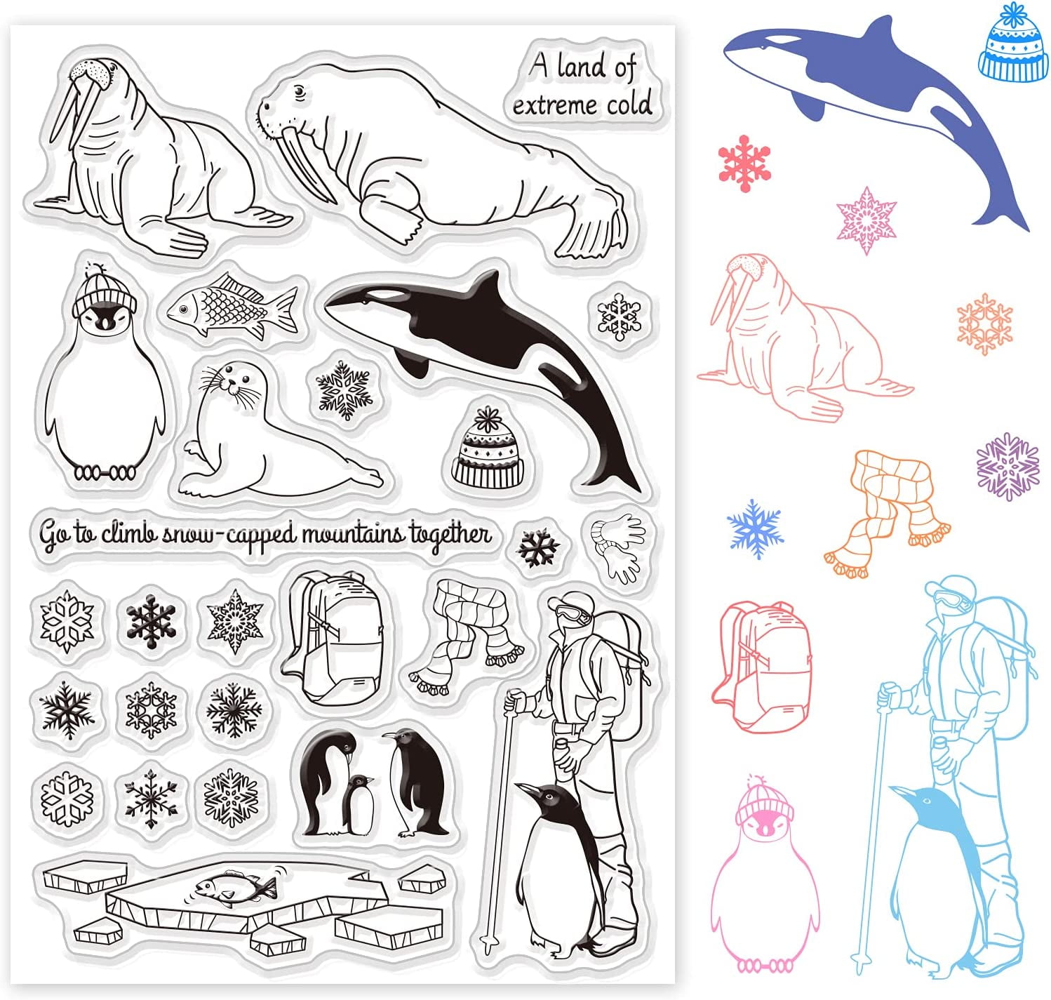 Sea Animal Series Transparent Acrylic Clear Custom Stamps